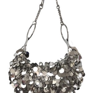 Sequin Handbag Silver