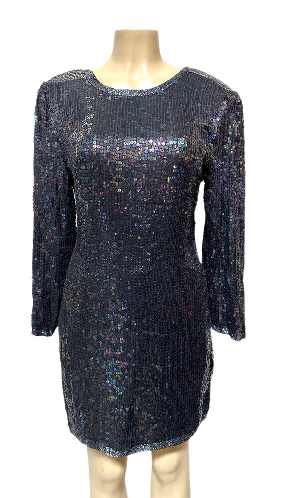 dark gray sequin dress Dark Gray V Neck Sparkly Beading Prom Dress with Sequins, Long Tulle Prom Gown UQ1762