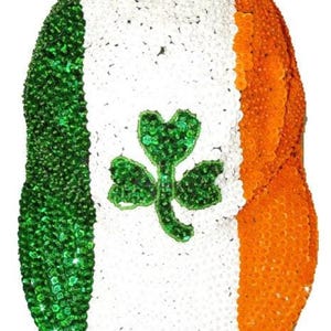 Irish Festival Cap Sequin Shamrock Hat, Irish Flag Baseball Style, Shamrock Hat Sparkly Adults Sequin Cap, Festive Irish Cap St Patricks Hat