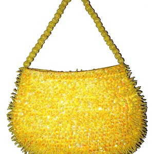 Sequin Purse Yellow