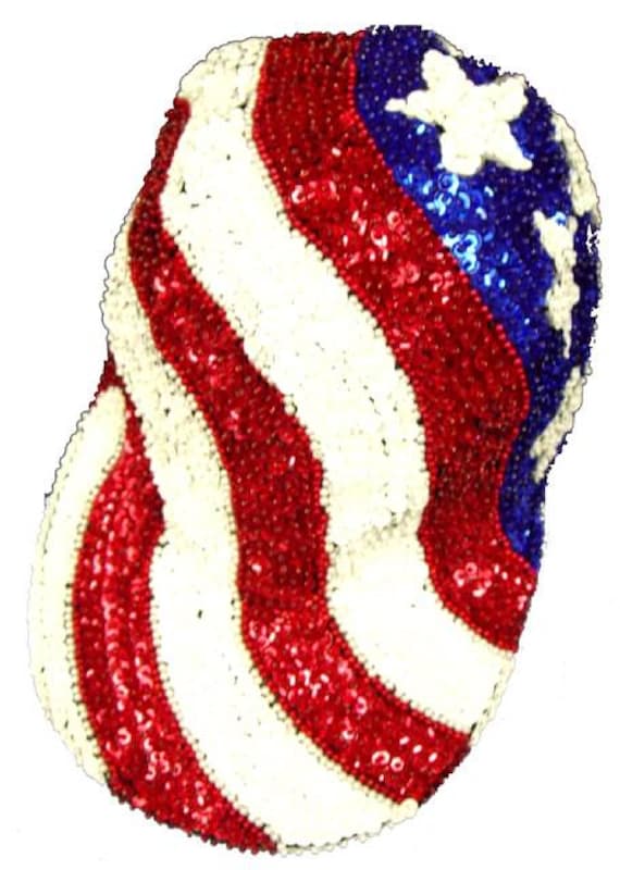 Sequin Baseball Cap, Sparkly USA Trucker Hat, Red White Blue Patriotic Cap, 4th of July Festival Party, Wavy USA Cap
