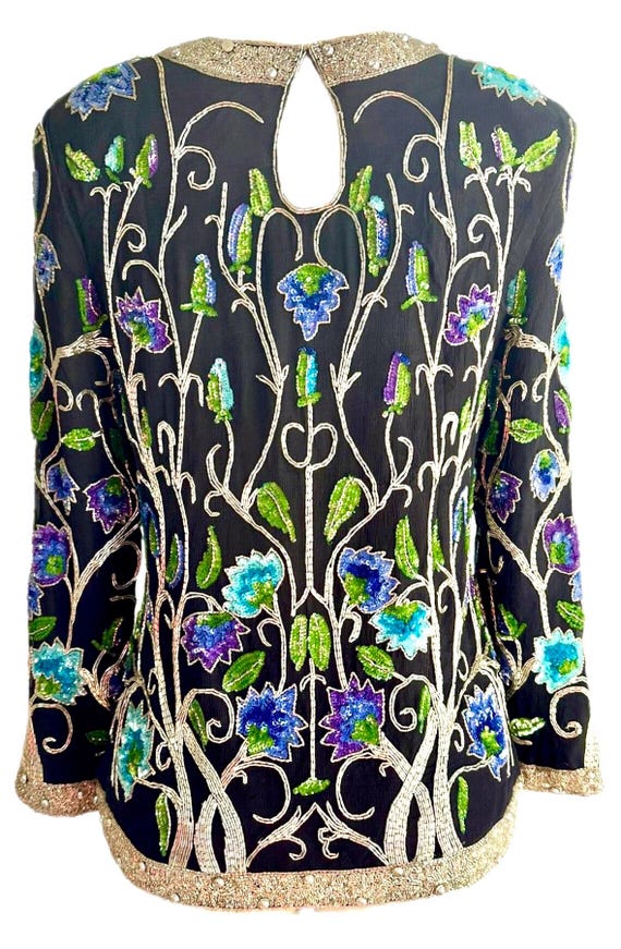 Sequin Top Black Multi size 10 - image 2