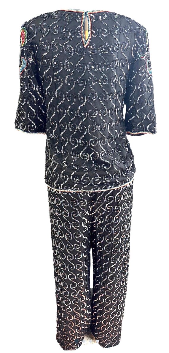 Sequin Top Black Multi with Matching Pants - image 2
