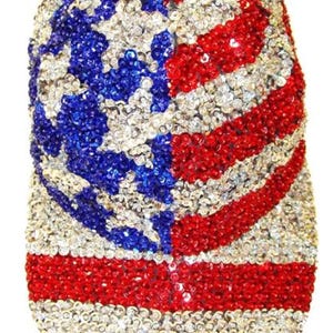 Sequined Fashionable Cap USA #3 Adults Unisex Adjustable Baseball Cap