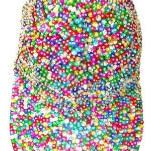 Gorra de béisbol multicolor con lentejuelas, gorro de fiesta brillante ajustable