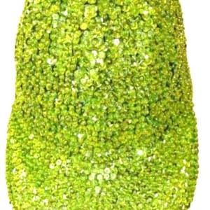 Modieuze pet met pailletten, lichtgroen, unisex voor volwassenen, sprankelend feestaccessoire, blikvanger