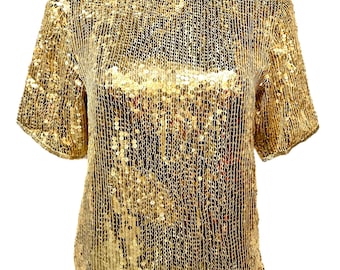 Sequin Top Gold