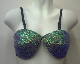 Sequin Sunglass Bra Opal Purple