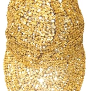 Gold Sequin Cap, Glitter Party Hat, Glam Festival Accessory, Streetwear Outfit Piece