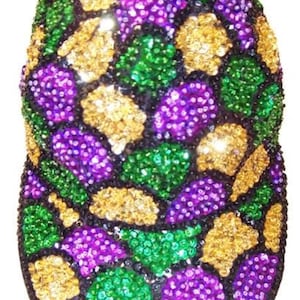 Sequined Cap Mardigras Shell: Unisex Adult Adjustable Rainbow Metallic Fashion Hat