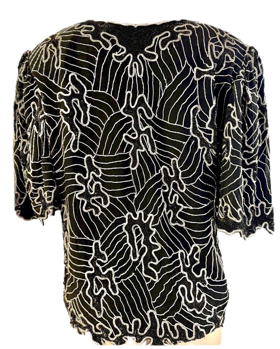 Sequin Top Black/Silver size 14 - image 1