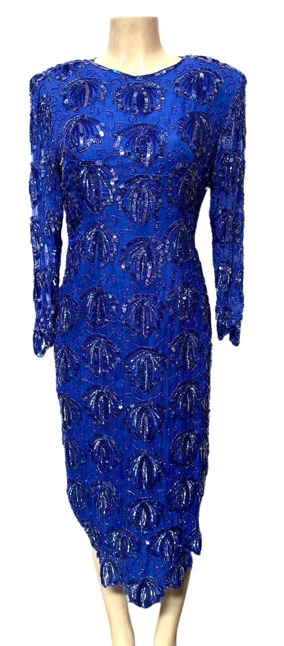glisten bodycon dress in royal blue Sequin Dress, Handmade Glam Party Gown Hand Wash Cold ProductID: 89694 SmoothingSeamless Open-Back Bodysuit Black Size:42 Regular Jacket+36 Waist Pants Adjust 32to38)(Height: 5'7