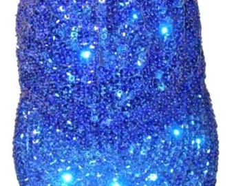 Gorra de béisbol con lentejuelas azul rey, accesorio brillante para fiestas y ropa urbana, gorra unisex para adultos, gorra brillante