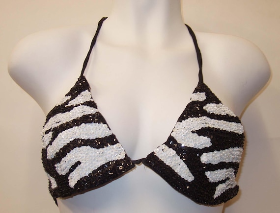 Sequin Bikini Set Zebra (2pc set) - image 1