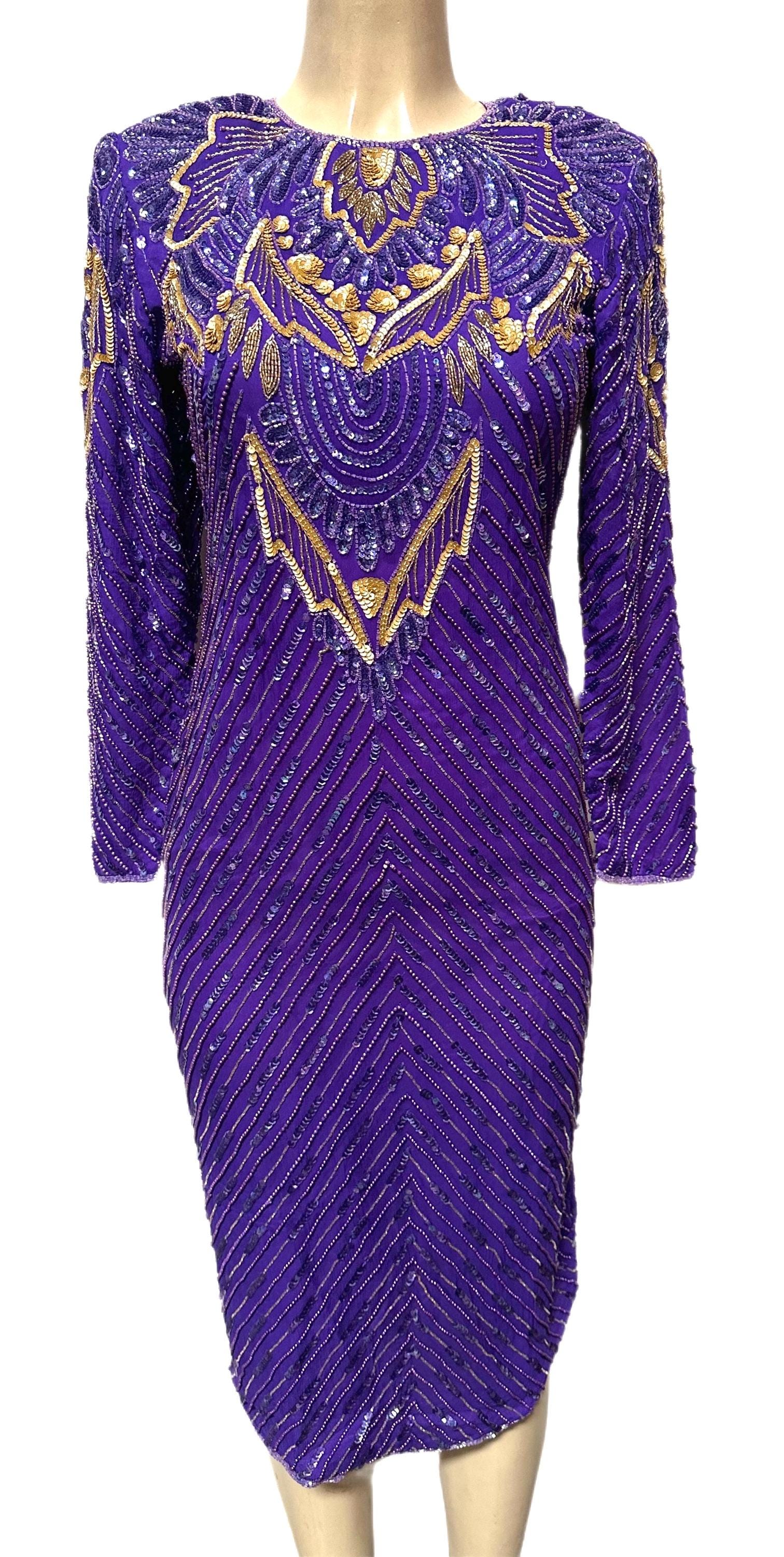 purple and gold sequin dress New in Two Tone Luxury Sequins Dress Available in all sizes from 6 - 24,  Price - 46,500, Length - 60, Color