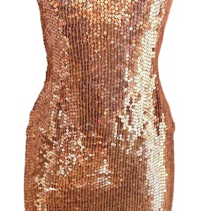 Copper Sequin Dress - Etsy
