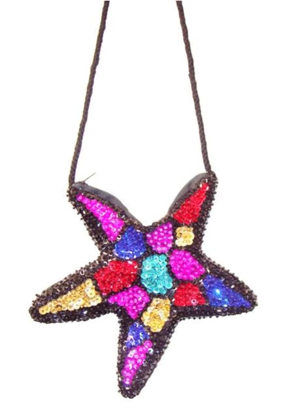 Sequin Purse Star Shape Mosaic Shell - image 2