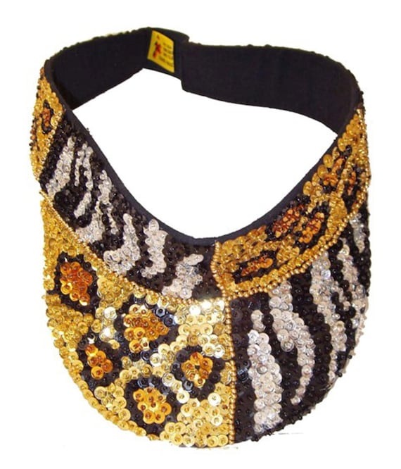 Sequin Sun Visor Tiger/Leopard - image 1