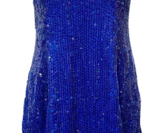 Royal Blue Sequin Gown, Sparkly Formal Evening Party Dress