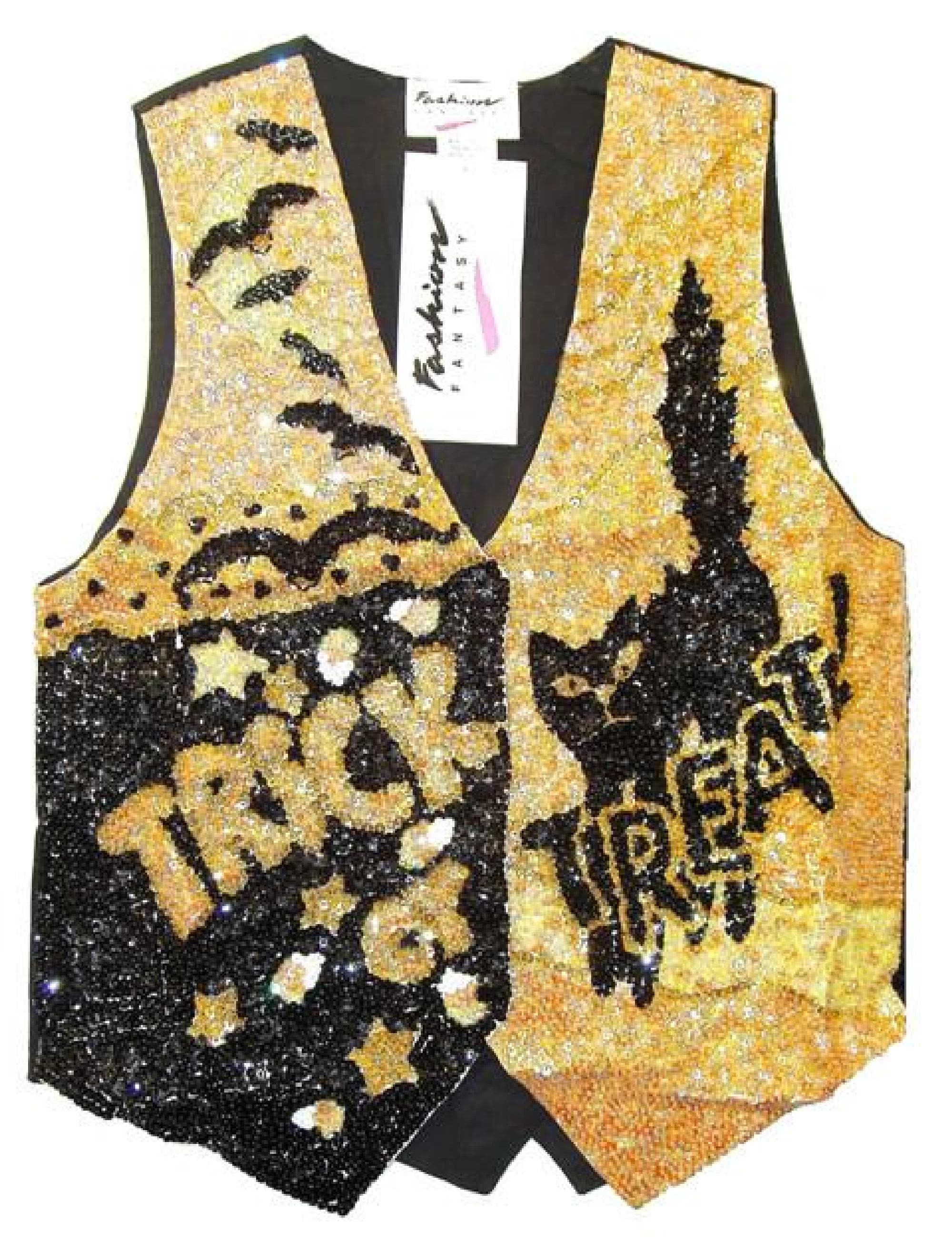 Beaded Sequin Vest Trick Or Treat Top, Sequin Halloween Costume, Adult Halloween Top, Sparkly Party Top, Halloween Rave Wear