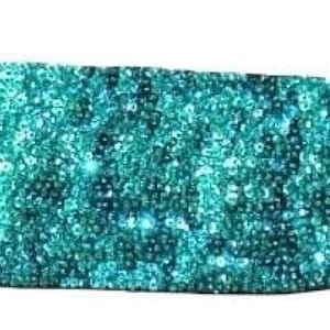 Turquoise Sequin Cummerbund Belt, Adjustable Elastic Waistband, Formal Costume Accessory