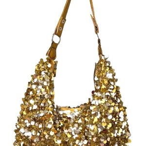 Sequin Handbag Gold/Silver