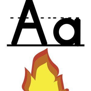 Cartes de l'alphabet imprimable avec des images représentant les lettres (bahasa melayu)