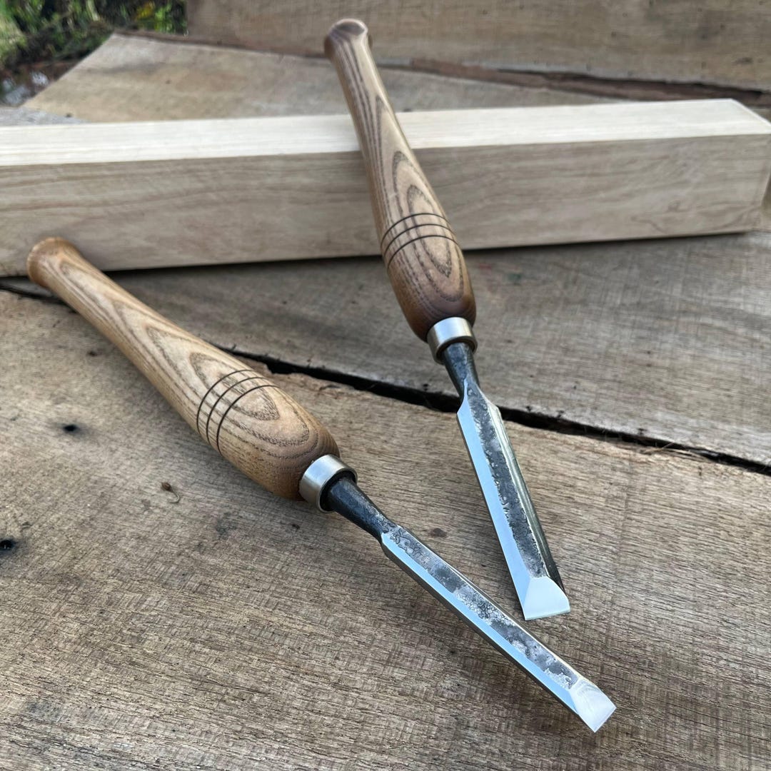 Hand-forged Wood Carving Chisels Set: 11mm & 17mm, Hardwood Handles - Etsy