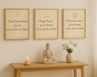 Låt det gå – Utskrivbart Buddha-citat Väggkonstset | Zen Minimalistisk Digital Nedladdning