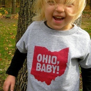 Gray OHIO, BABY Toddler Shirt/Baby Bodysuit