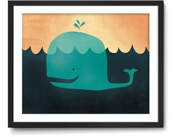 Lil' Mr. Whale Art Print