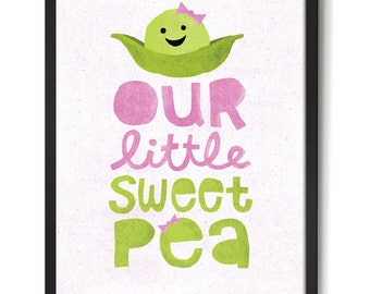 Lil' Sweet Pea Nursery Art Print