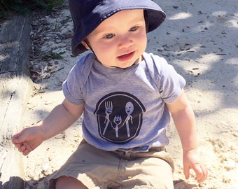 Gray SPORK FAMILY Toddler Shirt/Baby Bodysuit
