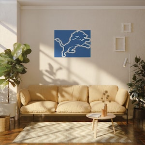 Detroit Lions Matte Canvas, Stretched, 0.75&quot; (Multi-Size)