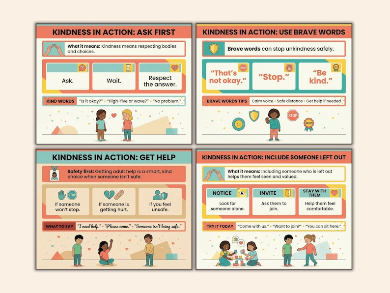 Kindness in Action Posters | SEL Social Skills Classroom Decor ...