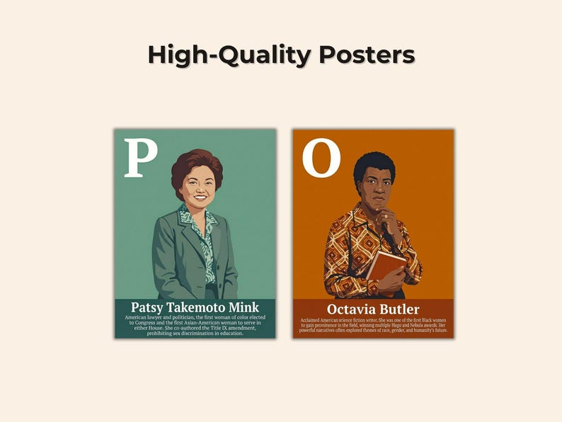 Women's History Month Alphabet Posters | Inspirational Women A-Z ...