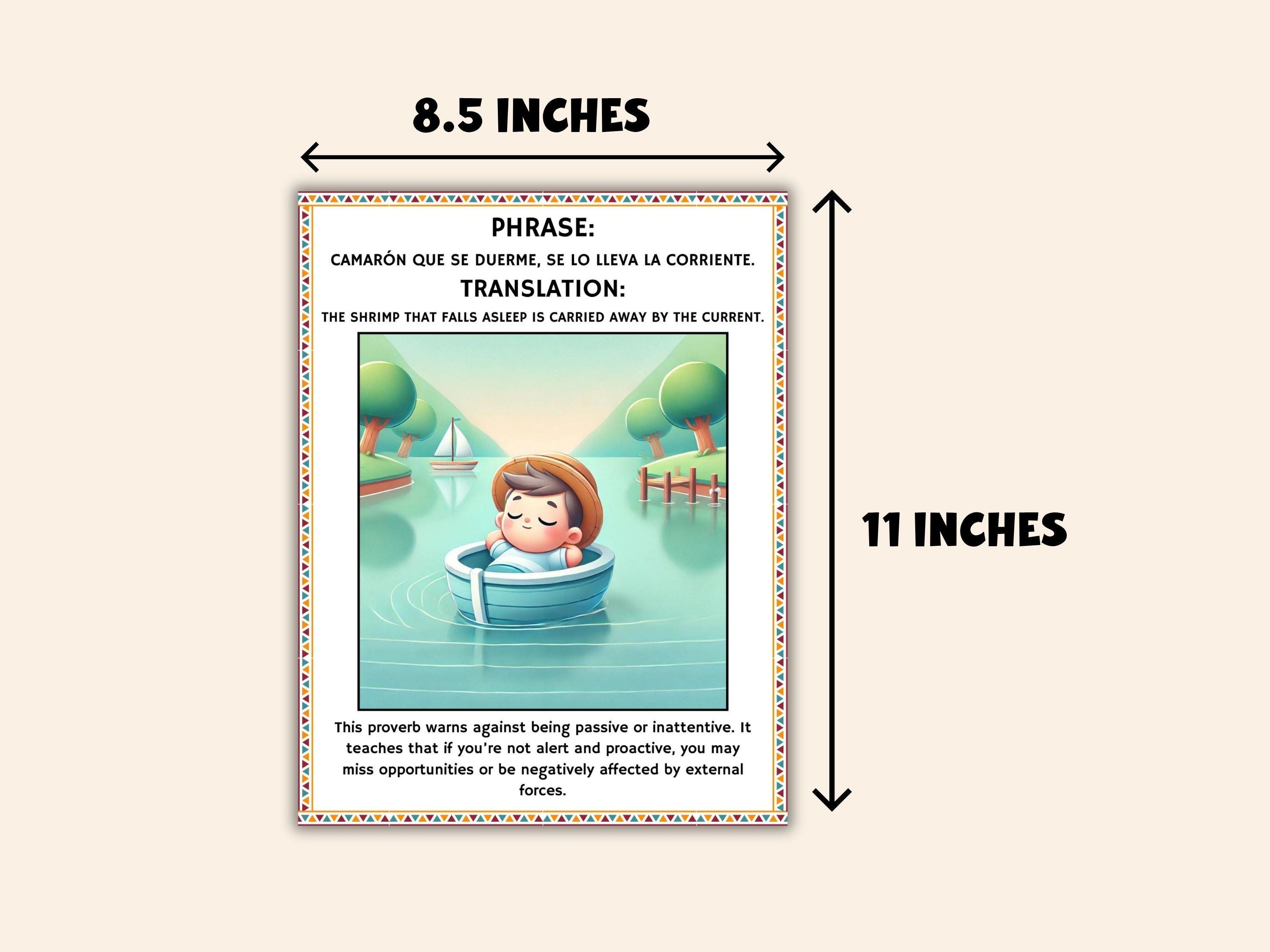 Spanish Proverbs Posters Bilingual | English Spanish Sayings With ...