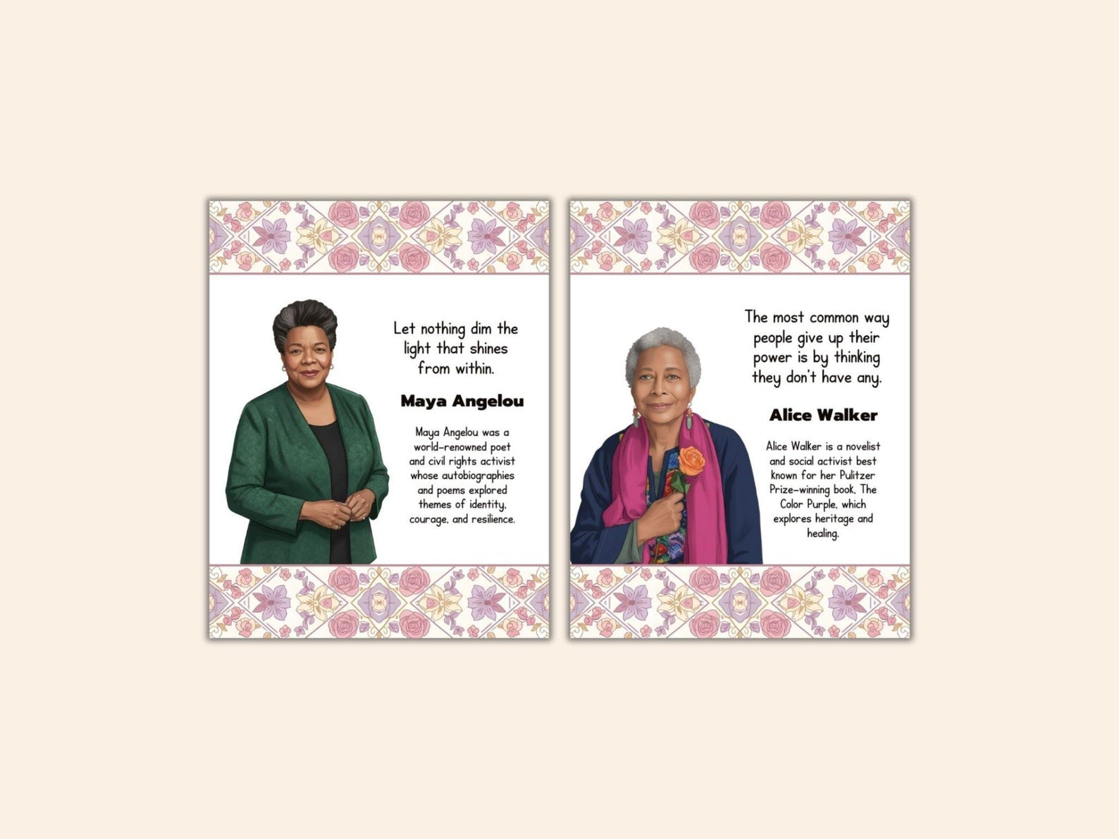 60 Black Women Leaders Posters Biography Quotes Black History Month ...