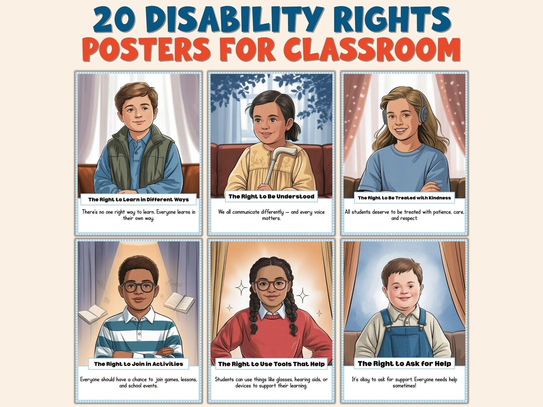 20 Disability Rights Posters for Classroom | Special Education Decor ...