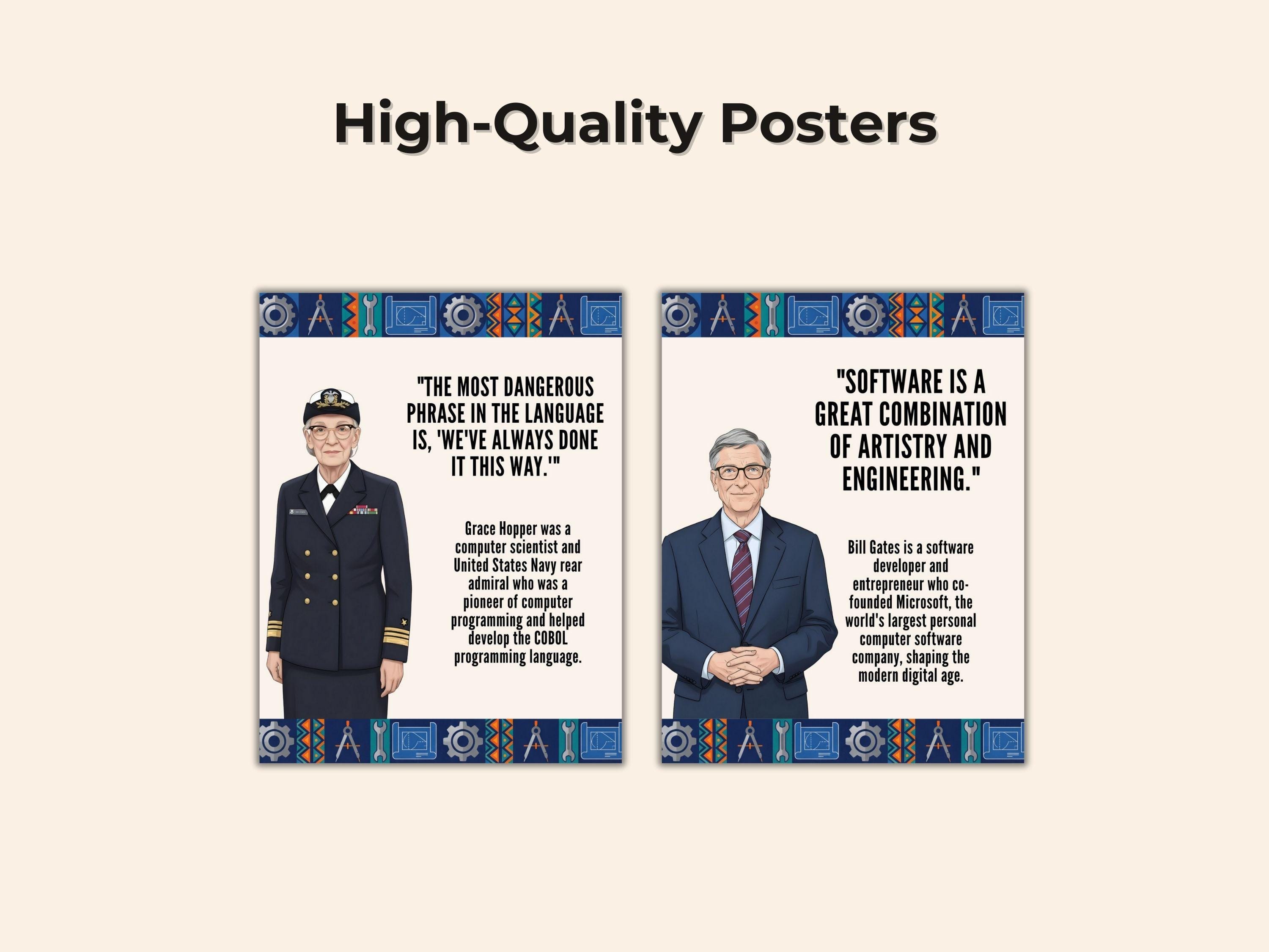 60 Famous Inventors Posters Biography Quotes STEM Science History ...