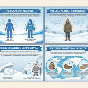 Winter Survival Around the World Posters | Cold Climate Adaptations ...