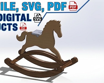 Rocking Horse | Laser Cut Wooden Toy Plans | Kids Rocker Chair