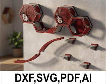 Cat Wall House Plans: Modern Pet Furniture (Digital File)