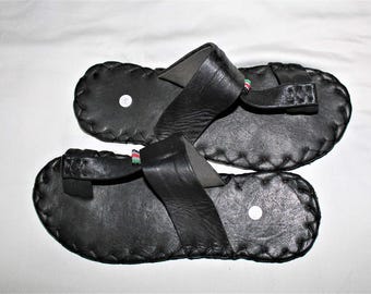 Handmade Leather Mens Sandals - Recycled Tire Sole