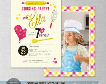 EDITABLE! Cooking | Baking | Chef | Kitchen Birthday Invitation | Digital Download | Corjl