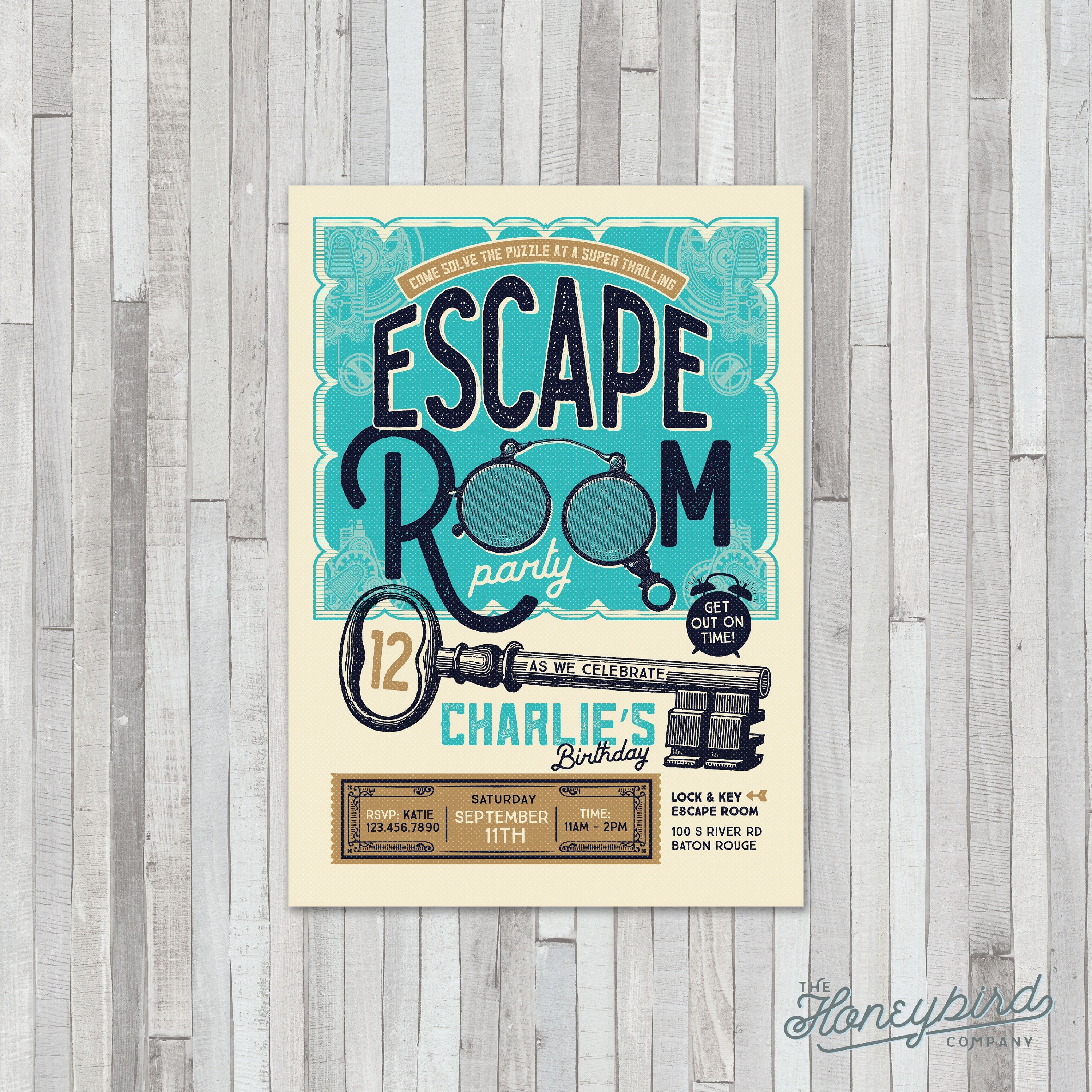 Escape Room / Mystery / Game Birthday Invitation -  Canada