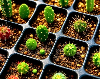 50 Cactus Seed Mix, Ornamental Cacti Variety, Indoor & Outdoor Succulent Garden, Easy to Grow Decorative Plants