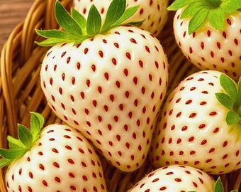 200 White Wonder Strawberry Seeds for Garden Planting | Rare White Strawberry | Home Garden Fruit Seeds