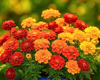 Pot Marigold Seeds Spring Mix, Colorful Calendula Flowers, Easy Grow Annual, Garden Beds & Containers