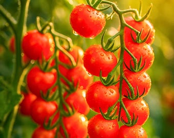 Más de 300 semillas de tomate cherry dulce: una hortaliza roja tradicional sin OMG